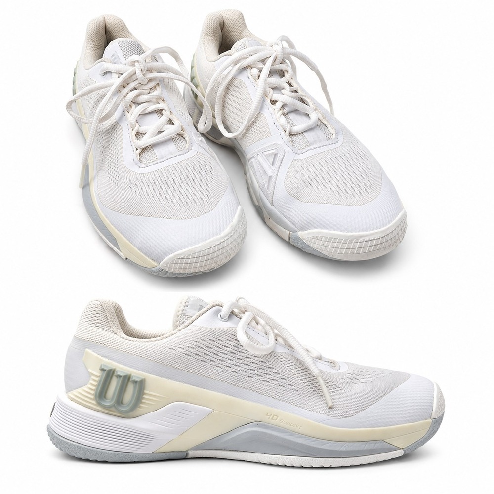 WILSON Rush Pro v4.0 Tennis Sneaker Womens Sz 6.5 White Athletic Energy Cell GUC